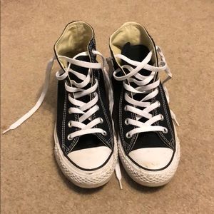 Black high top converse